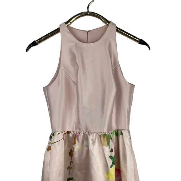 ALFRED SUNG BLUSH BOUQUET SLEEVELESS FLORAL SKIRT MAXI POCKETS BRIDESMAID DRESS - Picture 6 of 14